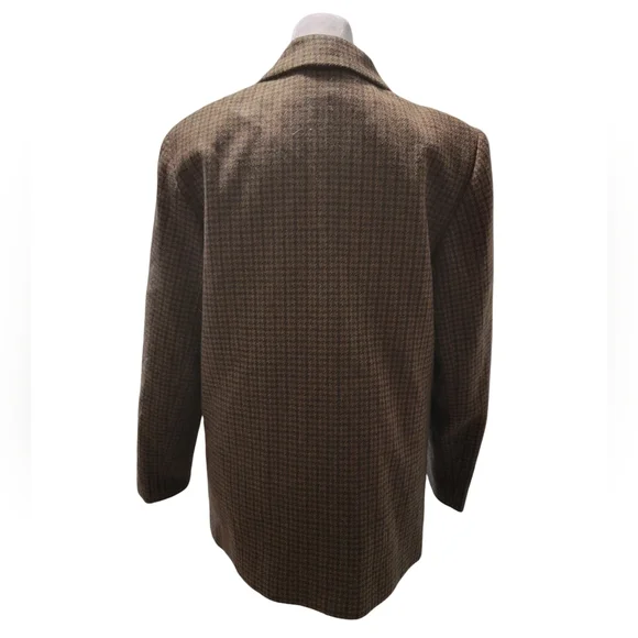 Braebrook Womens Size 8P 100% Wool Brown & Tan Classic Plaid Blazer - Picture 5 of 8